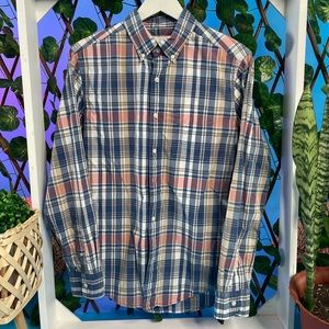 Long Sleeve Button Down American Eagle Plaid Shirt